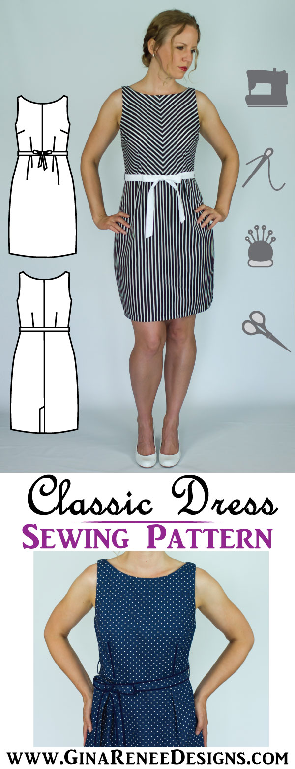 Dress Pattern – Classic Dress Sewing Pattern - Gina Renee Designs